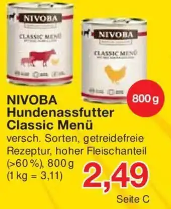 Jawoll NIVOBA Hundenassfutter Classic Menü 800 g Angebot