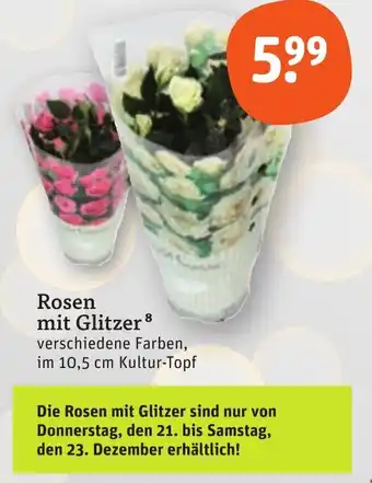 tegut Rosen mit Glitzer Angebot