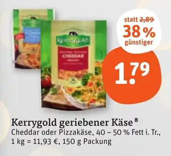 tegut Kerrygold geriebener Käse 150 g Packung Angebot