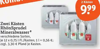 tegut Zwei Kästen RhönSprudel Mineralwasser Angebot