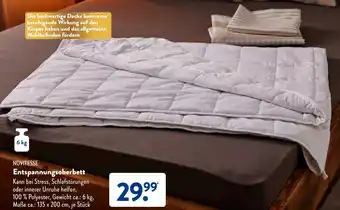 Aldi Süd NOVITESSE Entspannungsoberbett Angebot