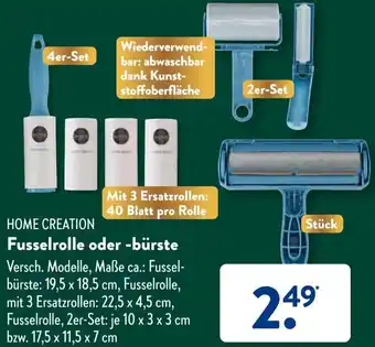 Aldi Süd HOME CREATION Fusselrolle oder bürste Angebot