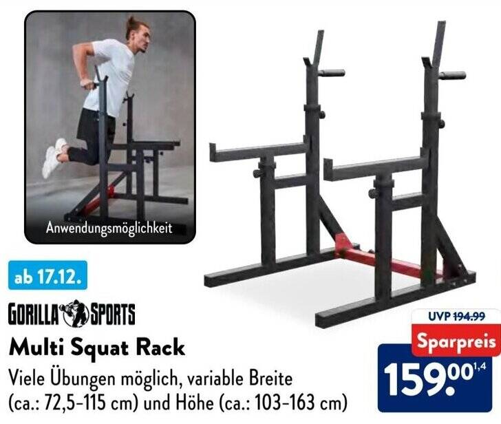GORILLA SPORTS Multi Squat Rack Angebot bei Aldi Süd