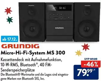 Aldi Süd GRUNDIG Micro-Hi-Fi-System MS 300 Angebot