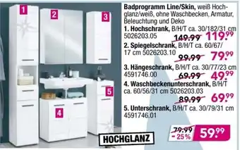 Möbel Boss Badprogramm Line/Skin Angebot