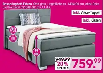 Möbel Boss Boxspringbett Estera Angebot