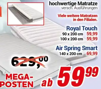 CENTERSHOP hochwertige Matratze Angebot