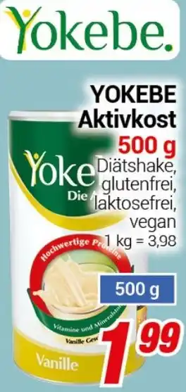 CENTERSHOP YOKEBE Aktivkost 500 g Angebot