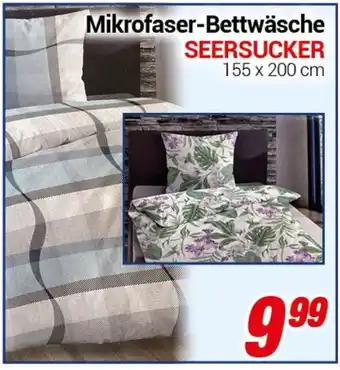 CENTERSHOP Mikrofaser-Bettwäsche SEERSUCKER Angebot