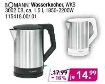 Möbel Boss Bomann Wasserkocher Angebot