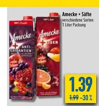 diska Amecke + Säfte Angebot