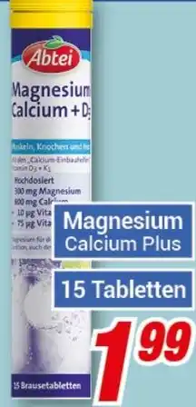 CENTERSHOP Abtei Magnesium Calcium +D 15 Tabletten Angebot