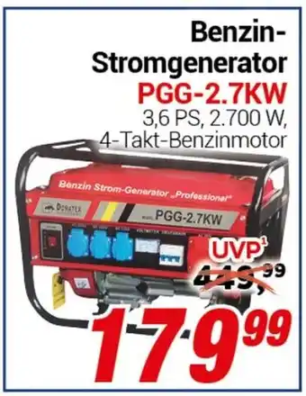 CENTERSHOP Benzin-Stromgenerator PGG-2.7KW Angebot