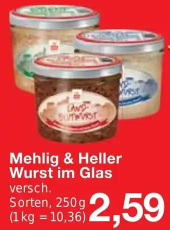 Jawoll Mehlig & Heller Wurst im Glas 250 g Angebot