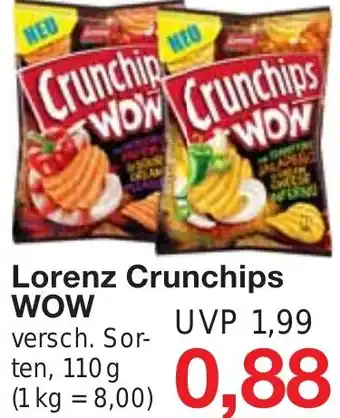 Jawoll Lorenz Crunchips WOW 110 g Angebot