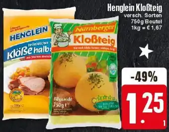 Edeka Henglein Kloßteig 750 g Beutel Angebot