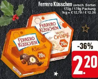 Edeka Ferrero Küsschen 172g/178g Packung Angebot