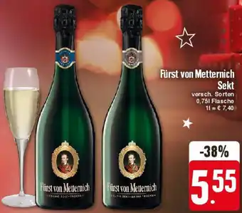 Edeka Fürst von Metternich Sekt 0,75 L Flasche Angebot