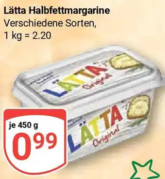 Globus Lätta Halbfettmargarine 450 g Angebot