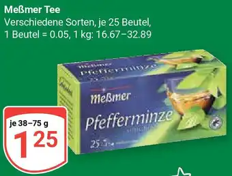 Globus Meßmer Tee 38-75 g Angebot