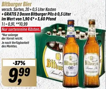 Simmel Bitburger Bier 20 x 0,5 Liter Kasten Angebot