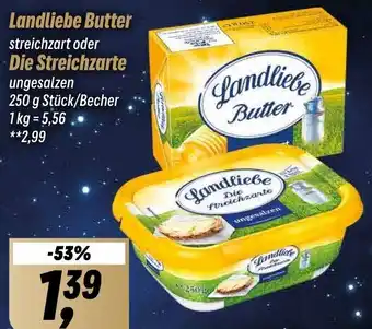 Simmel Landliebe Butter oder Die Streichzarte 250 g Stück/Becher 1 kg Angebot