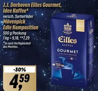 Simmel J.J.Darboven Eilles Gourmet, Idee Kaffee Mövenpick Edle Komposition 500 g Packung Angebot