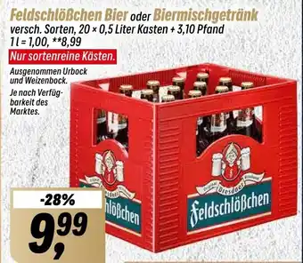 Simmel Feldschlößchen Bier oder Biermischgetränk 20 x 0,5 Liter Angebot