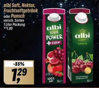 Simmel albi Saft, Nektar, Fruchtsaftgetränk oder Punsch 1 Liter Packung Angebot