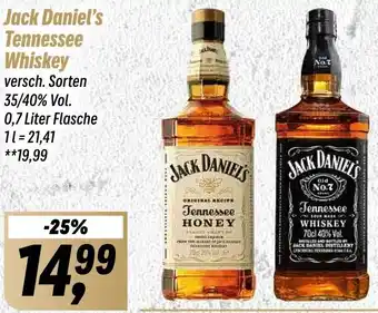 Simmel Jack Daniel's Tennessee Whiskey 0,7 Liter Flasche Angebot