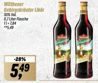 Simmel Wilthener Gebirgskräuter Likör 0,7 Liter Flasche Angebot