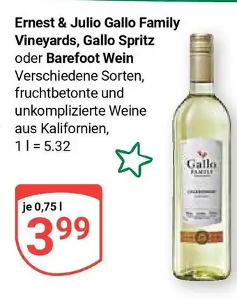 Globus Ernest & Julio Gallo Family Vineyards, Gallo Spritz 0,75 l Angebot