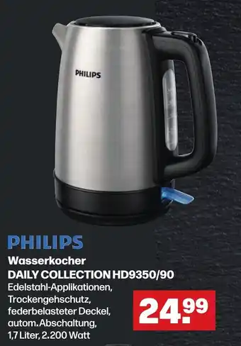 Handelshof PHILIPS Wasserkocher DAILY COLLECTION HD9350/90 Angebot