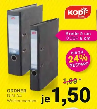 KODi ORDNER DIN A4 Wolkenmarmor. Angebot