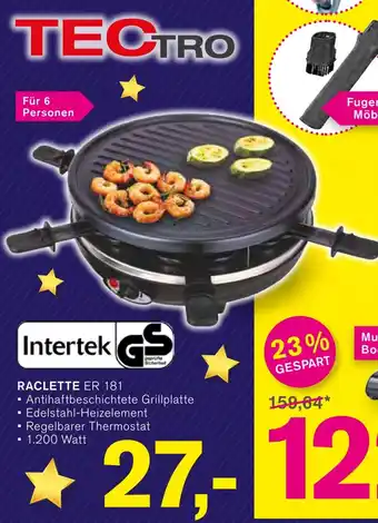 KODi TECTRO RACLETTE ER 181 Angebot