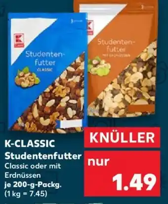 Kaufland K-CLASSIC Studentenfutter 200 g Packg. Angebot