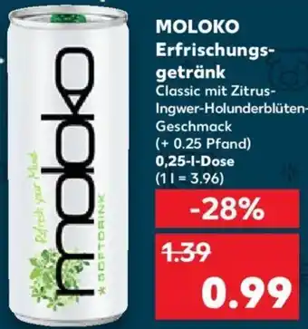 Kaufland MOLOKO Erfrischungsgetränk 0,25 L Dose Angebot