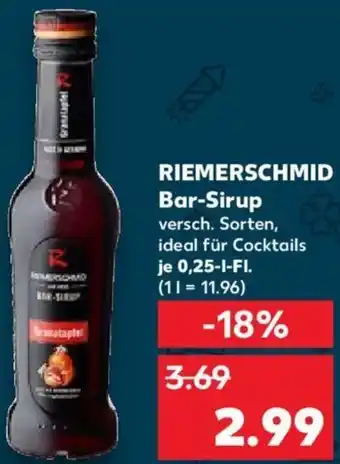 Kaufland RIEMERSCHMID Bar-Sirup 0,25 L-Fl. Angebot