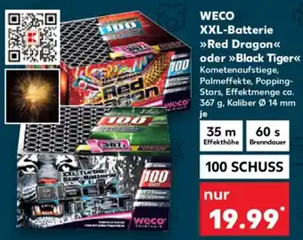 Kaufland WECO XXL-Batterie Red Dragon oder Black Tiger 100 Schuss Angebot