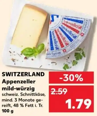 Kaufland SWITZERLAND Appenzeller mild-würzig 100 g Angebot