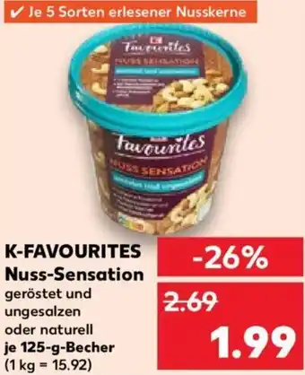 Kaufland K-FAVOURITES Nuss-Sensation 125 g Becher Angebot