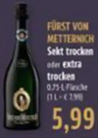 BUNGERT FÜRST VON METTERNICH Sekt 0,75 L Flasche Angebot