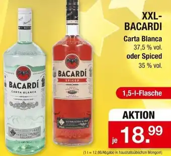 Zimmermann XXL-BACARDI Carta Blanca oder Spiced 1,5 L Flasche Angebot