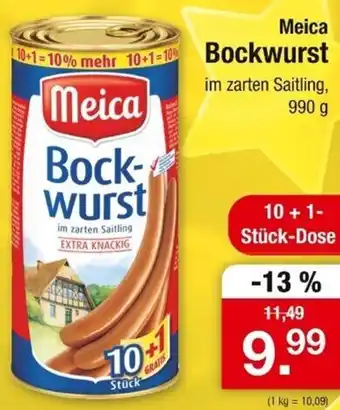 Zimmermann Meica Bockwurst 10 + 1 Stück Dose Angebot