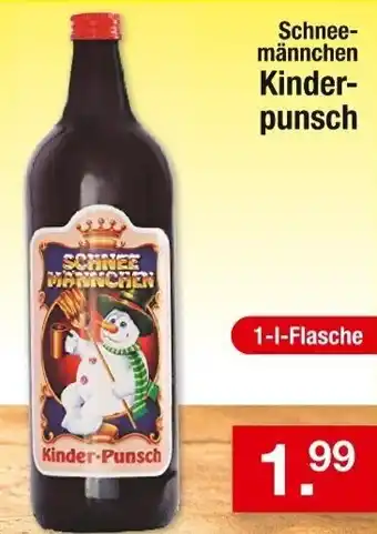 Zimmermann Schneemännchen Kinderpunsch 1 L Flasche Angebot