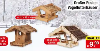 Zimmermann Großer Posten Vogelfutterhäuser Angebot