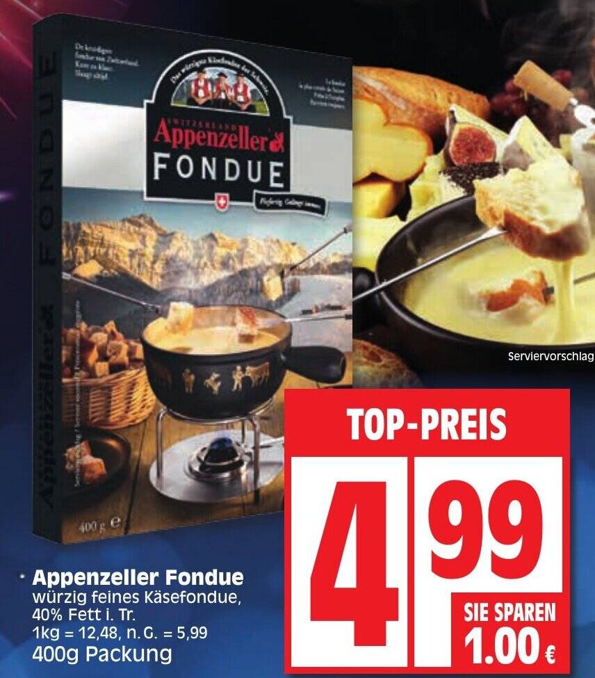 Appenzeller FONDUE 400g Angebot bei Edeka Appenzeller FONDUE 400g Angebot bei Edeka