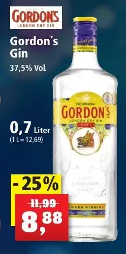 Thomas Philipps GORDON'S Gin 0,7 Liter Angebot