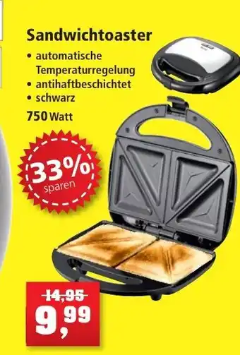 Thomas Philipps Sandwichtoaster 750 Watt Angebot