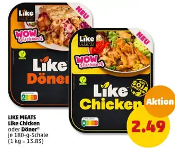 PENNY LIKE MEATS Like Chicken oder Döner 180-g-Schale Angebot